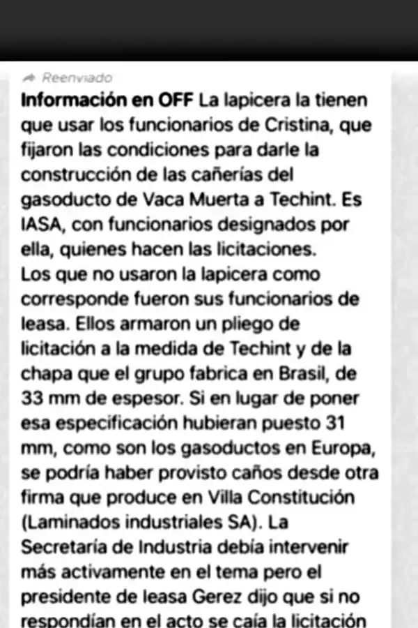 El “off” de la polémica. 