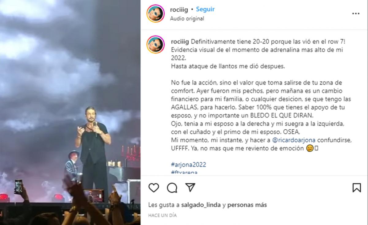Video: una fan se quita la ropa en pleno show de Ricardo Arjona y él se olvida la letra