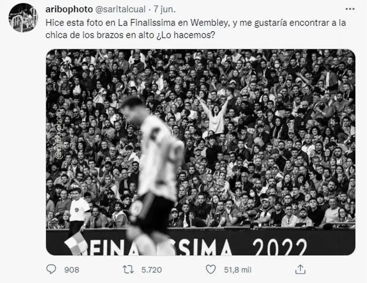 ¿Maradona estuvo en Wembley?: la imagen que se volvió viral