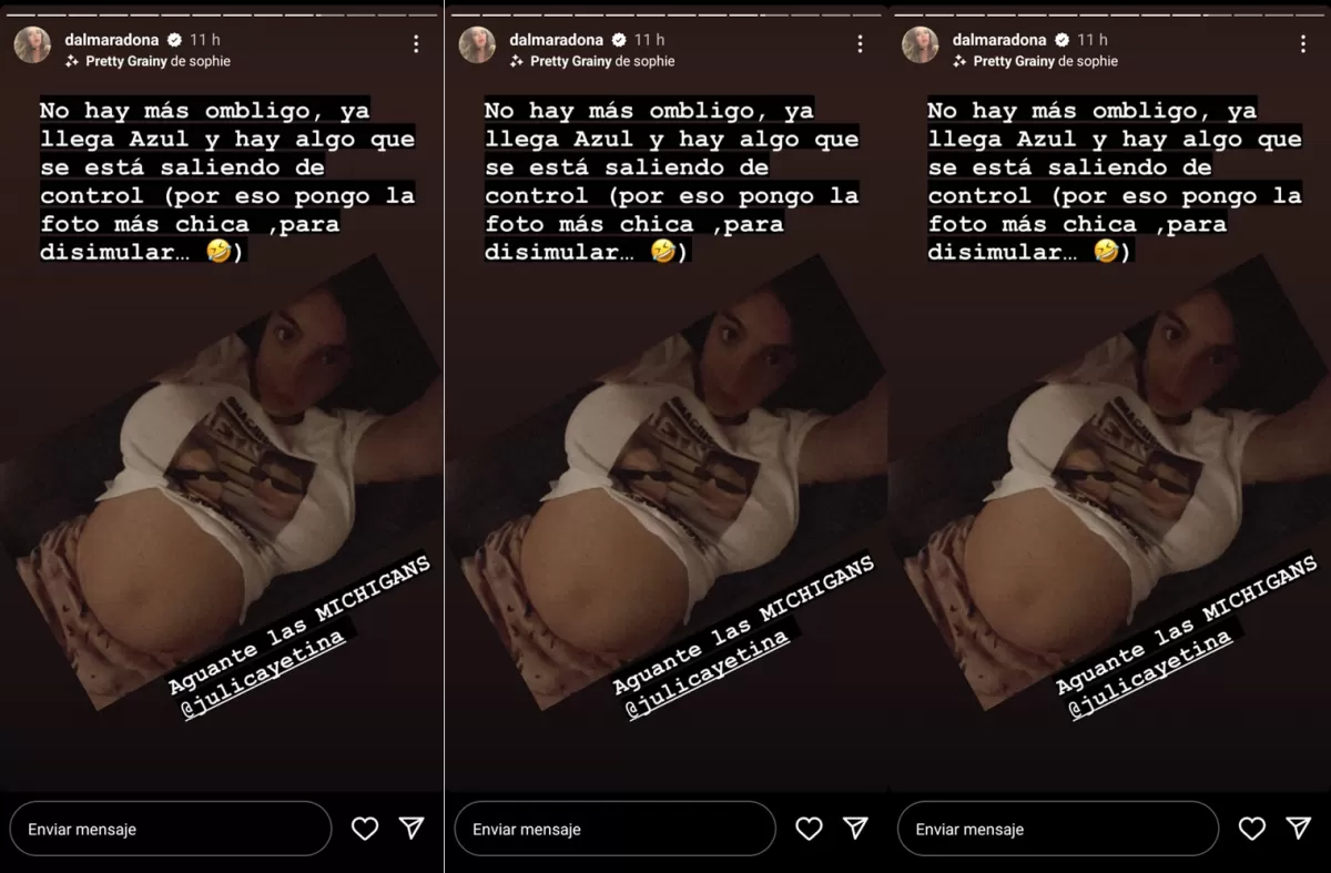 Dalma Maradona compartió una tierna foto de su embarazo