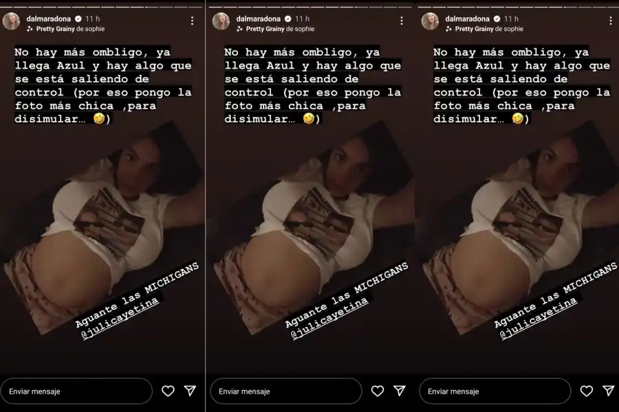 Dalma Maradona compartió una tierna foto de su embarazo