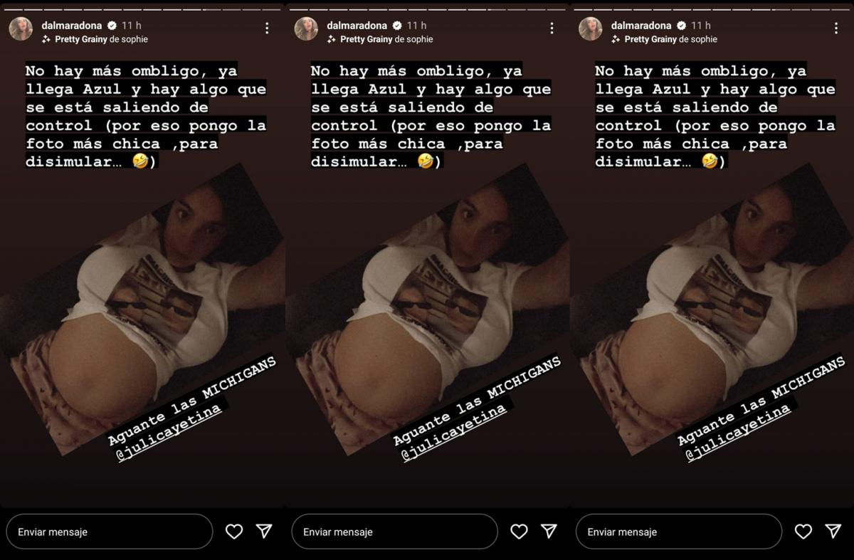 Dalma Maradona compartió una tierna foto de su embarazo