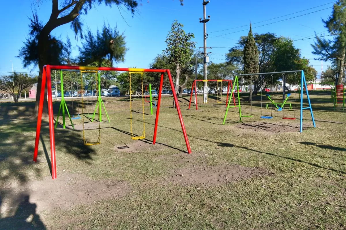 HAMACAS. Así quedó la plaza inaugurada. 