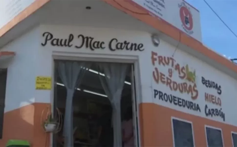 Carniceria cuyo nombre hace referencia a un miembro de 