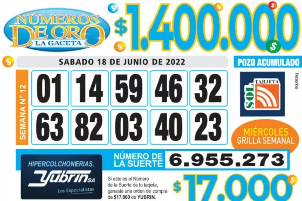 Los Números de Oro de LA GACETA