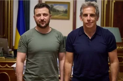 Ben Stiller se reunió con con Zelensky en Kiev