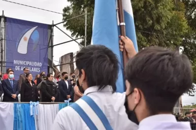 Aguilares: Mansilla presidió la promesa de lealtad a la Bandera por parte de estudiantes