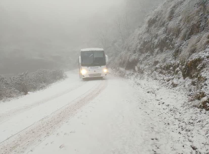 La nieve llegó a Tafí del Valle durante la madrugada, mientras sigue bajando la temperatura en Tucumán