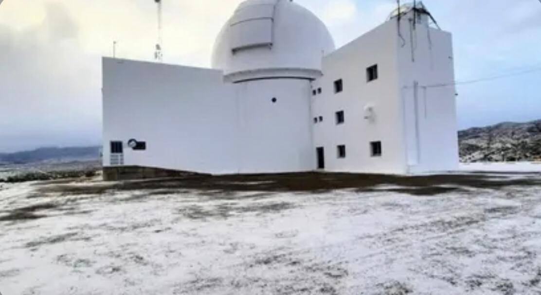 Nieve en San Juan. El observatorio de la ciudad. Foto San Juan 8.
