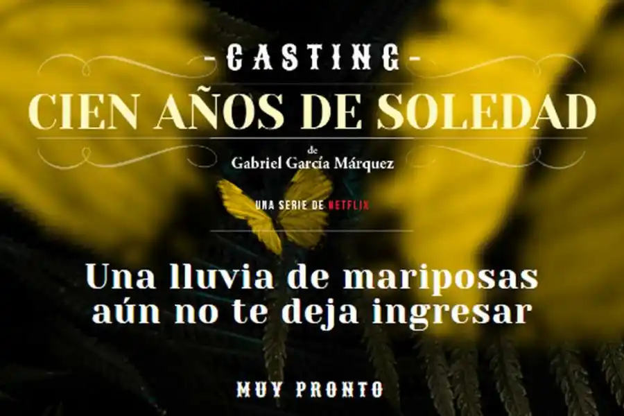 La pagina para inscribirse al casting de Cien Años de Soledad.