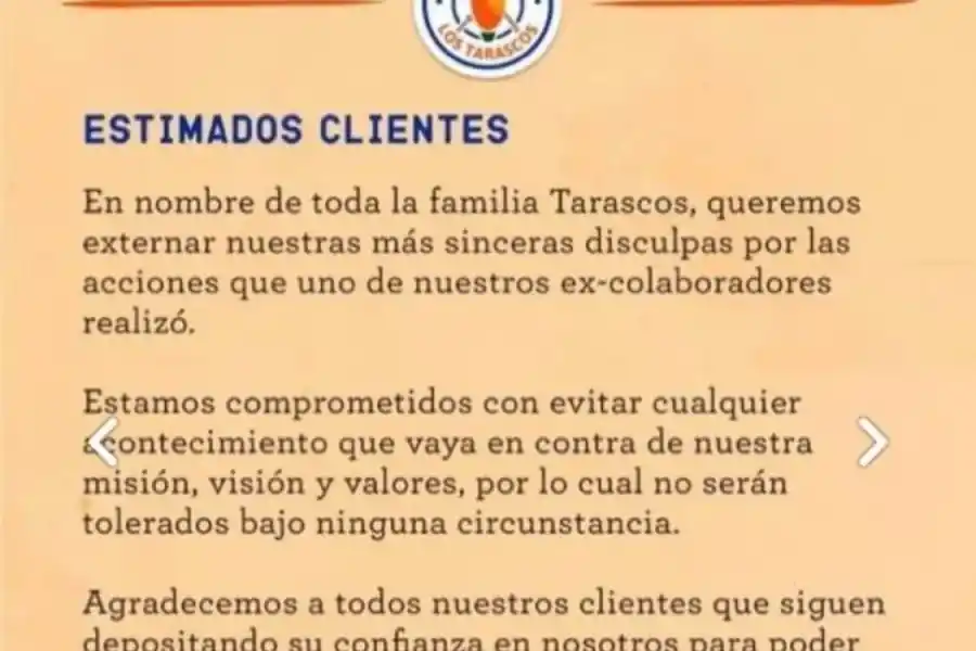 La respuesta del restaurante mexicano.