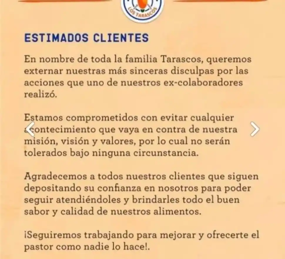 La respuesta del restaurante mexicano.