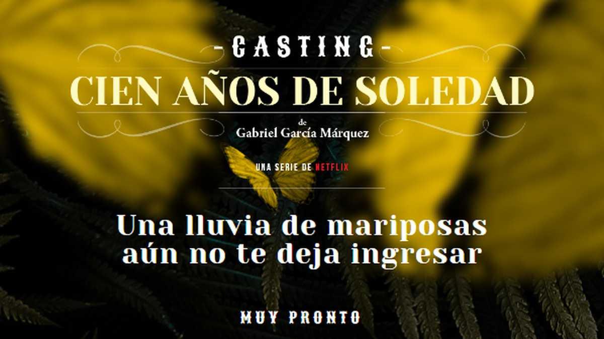 La pagina para inscribirse al casting de Cien Años de Soledad.