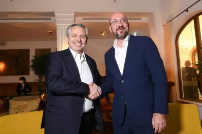 El Presidente mantuvo una reunión bilateral con el titular del Consejo Europeo, Charles Michel