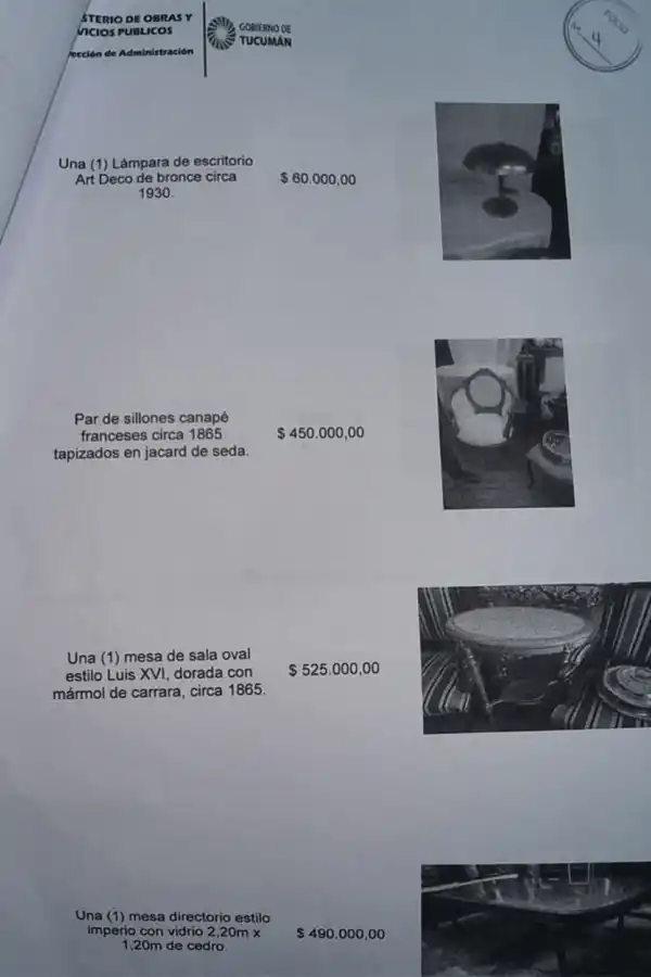 El Gobierno frenó el proceso de compra de muebles antiguos para el ministro Soria