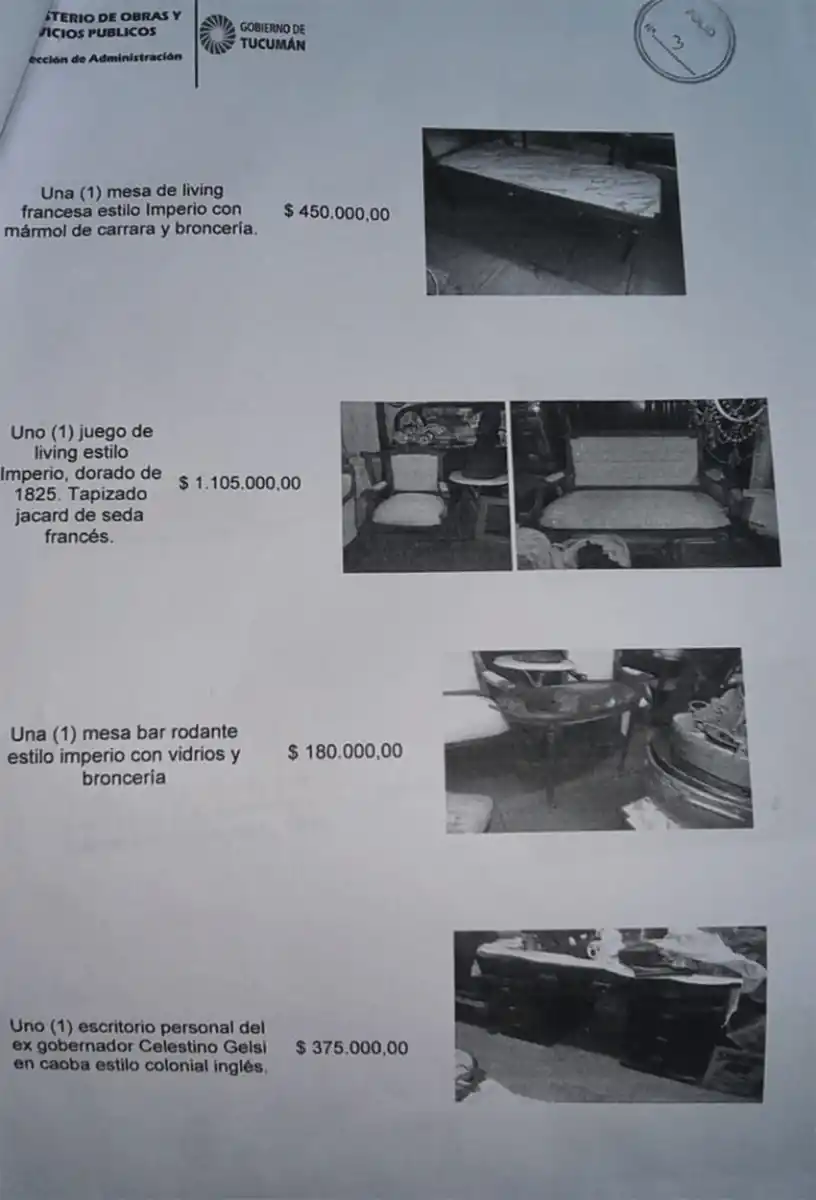 El Gobierno frenó el proceso de compra de muebles antiguos para el ministro Soria