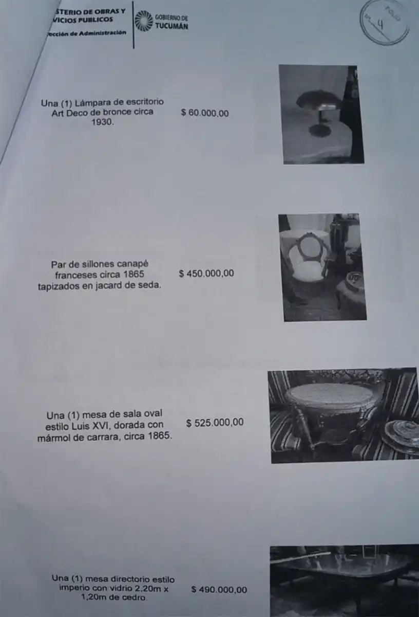 El Gobierno frenó el proceso de compra de muebles antiguos para el ministro Soria