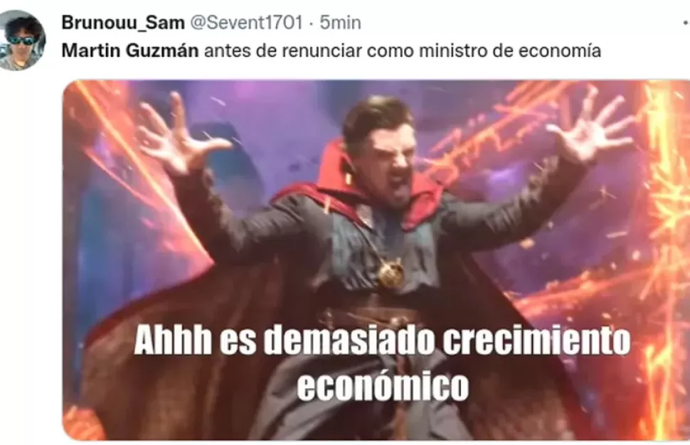 Memes en Twitter por la renuncia de Martín Guzmán