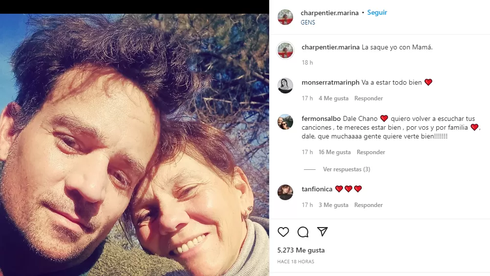 Marina Charpentier visitó a su hijo, Chano, en la Fundación Avril
