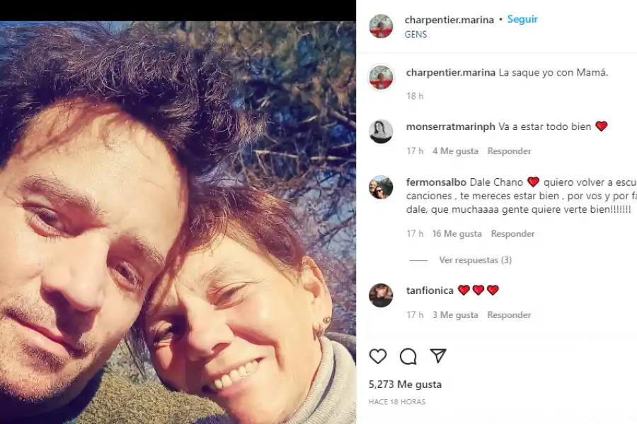 Marina Charpentier visitó a su hijo, Chano, en la Fundación Avril