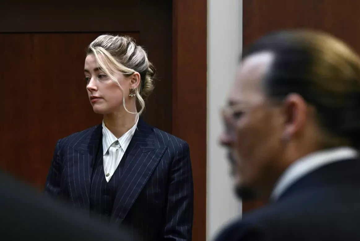 Amber Heard durante el juicio