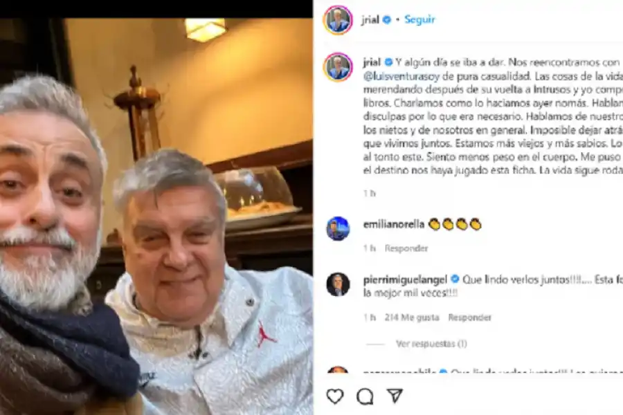 LA FOTO DEL ENCUENTRO entre Rial y Ventura. 