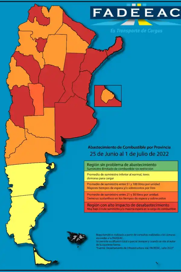 La escasez de gasoil se generaliza y los transportistas temen por una suba de precios
