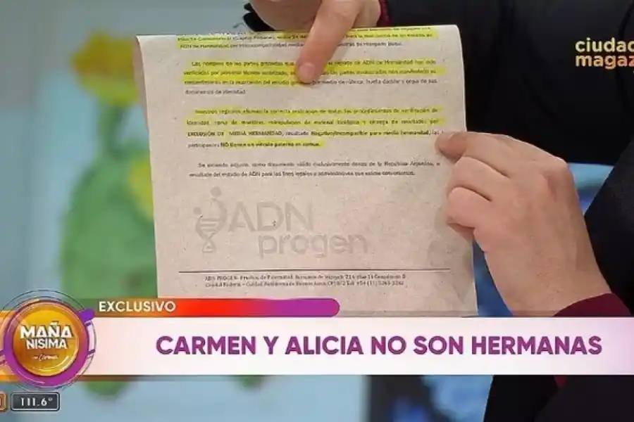 Video: Carmen Barbieri se enteró en vivo del resultado de ADN que se hizo con su supuesta hermana