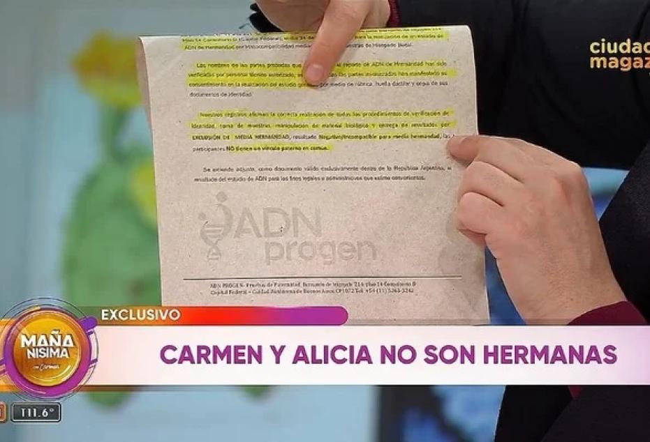 Video: Carmen Barbieri se enteró en vivo del resultado de ADN que se hizo con su supuesta hermana