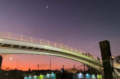 Si llueve, se postergará la inauguración del puente peatonal de la Mate de Luna
