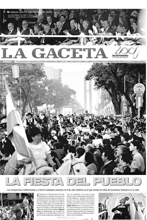 El Bicentenario quedó registrado con las multitudes y a todo color.