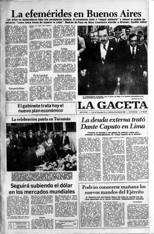 El de 1984, primero tras la vuelta de la democracia. Raúl Alfonsín se quedó en Buenos Aires.