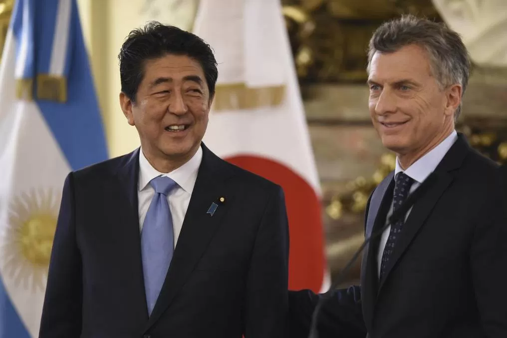 Shinzo Abe y Mauricio Macri en Argentina