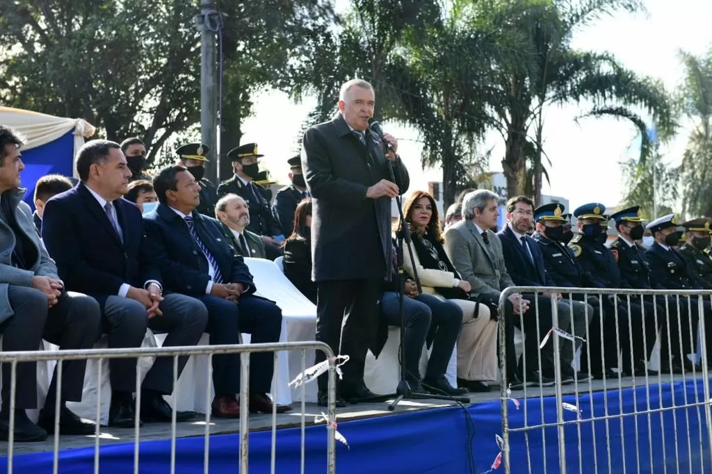 DISCURSO. El gobernador, Osvaldo Jaldo, durante un acto oficial. Foto de Prensa Gobernación