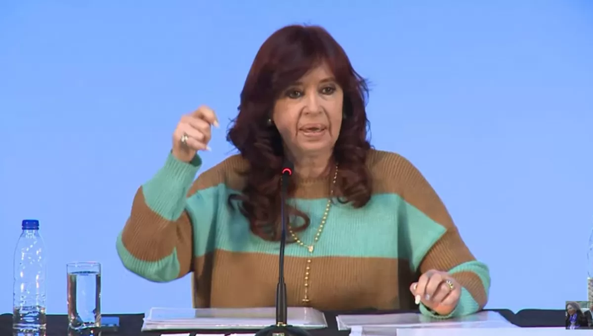 CRISTINA FERNÁNDEZ DE KIRCHNER. La Vicepresidenta habló desde El Calafate.