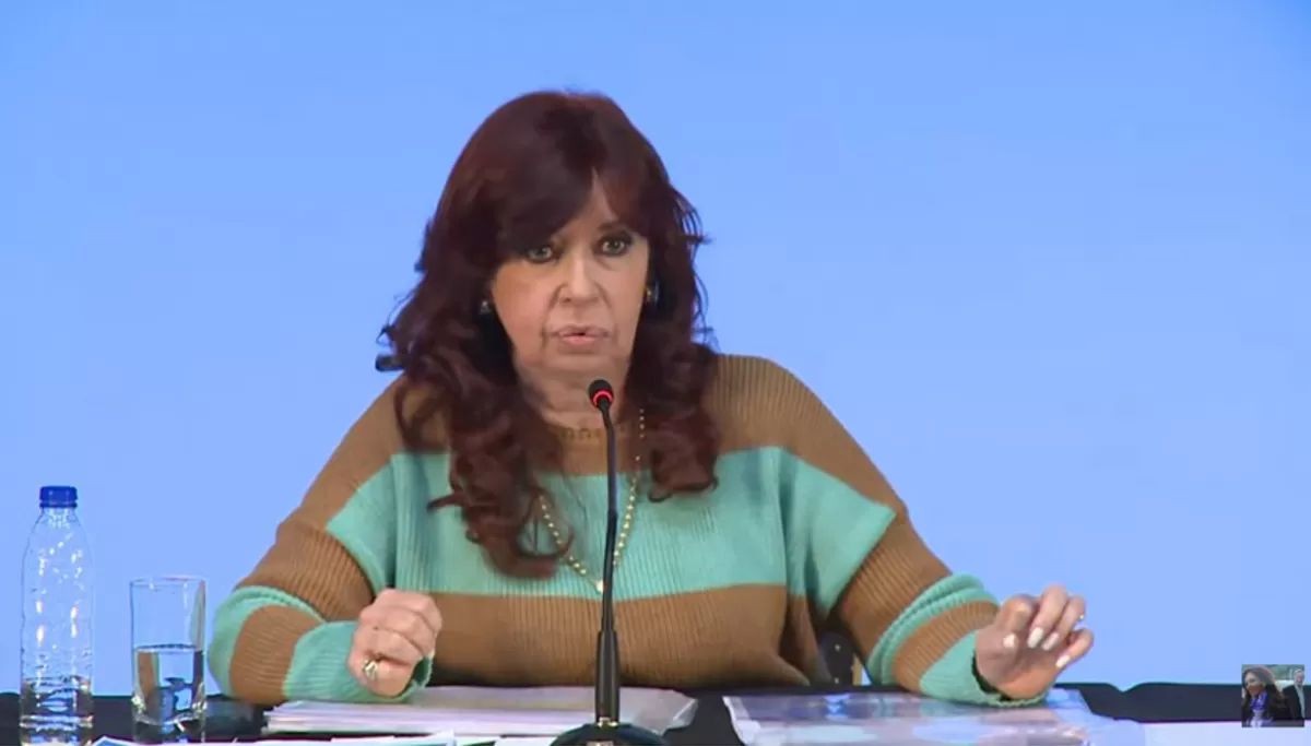 EN EL CALAFATE. Cristina Fernández de Kirchner habló desde Santa Cruz.
