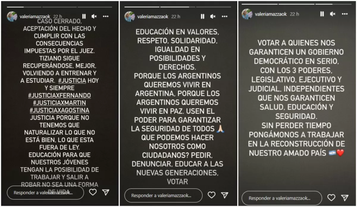 “Queremos vivir en paz”: el duro descargo de Valeria Mazza luego de la condena a los agresores de Tiziano