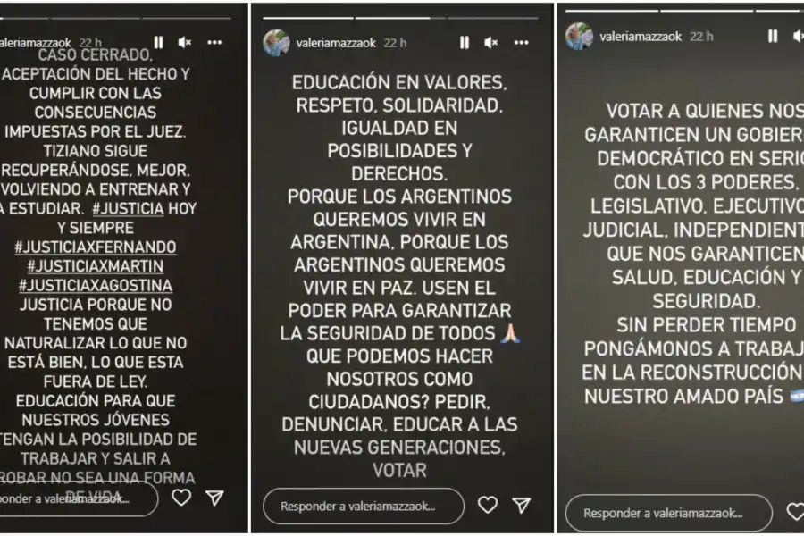 “Queremos vivir en paz”: el duro descargo de Valeria Mazza luego de la condena a los agresores de Tiziano