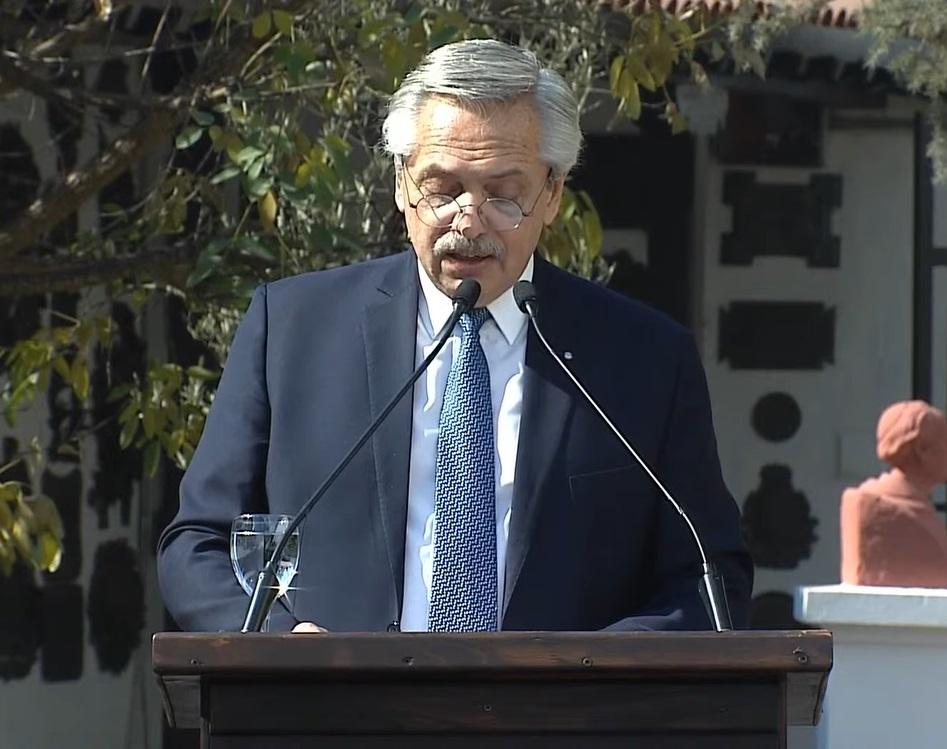 DESDE LA CASA HISTÓRICA. Alberto Fernández brindó un discurso por el Día de la Independencia (Captura de Video)