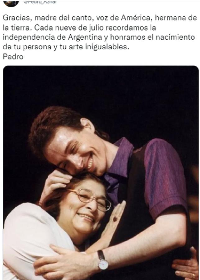 LA PUBLICACIÓN de Pedro Aznar en redes sociales. 