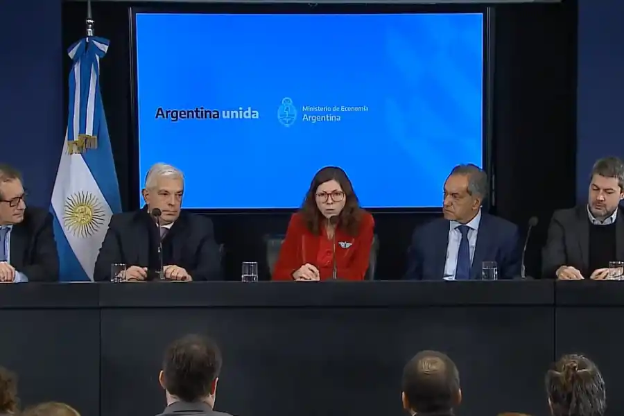 SILVINA BATAKIS. En conferencia de prensa. Captura de video