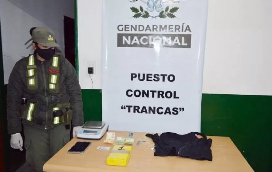 Trancas: Gendarmería secuestró más de un kilo de cocaína en Trancas