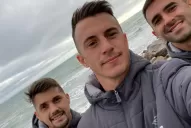 Fotos: los jugadores de Atlético pasearon por la playa en Mar del Plata antes del partido