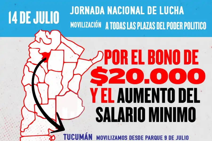 Unidad Piquetera llevará adelante marchas y cortes de ruta este jueves en Tucumán