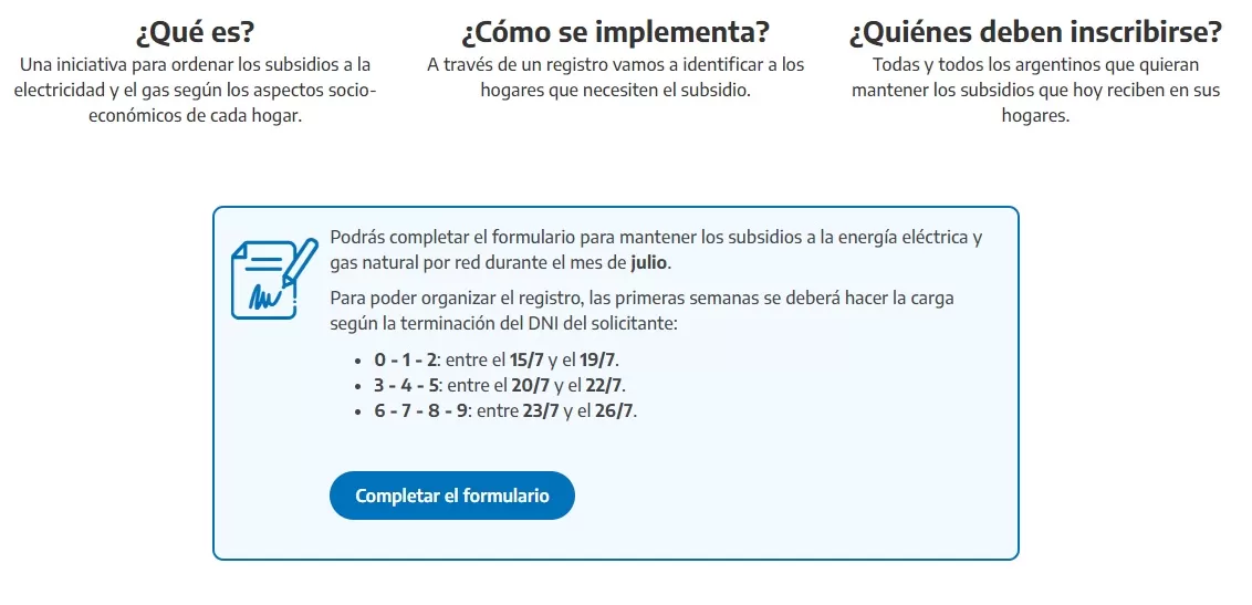 EL MENSAJE EN LA PÁGINA OFICIAL DEL GOBIERNO. (Captura de pantalla)
