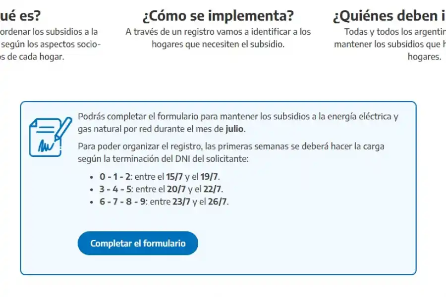 EL MENSAJE EN LA PÁGINA OFICIAL DEL GOBIERNO. (Captura de pantalla)