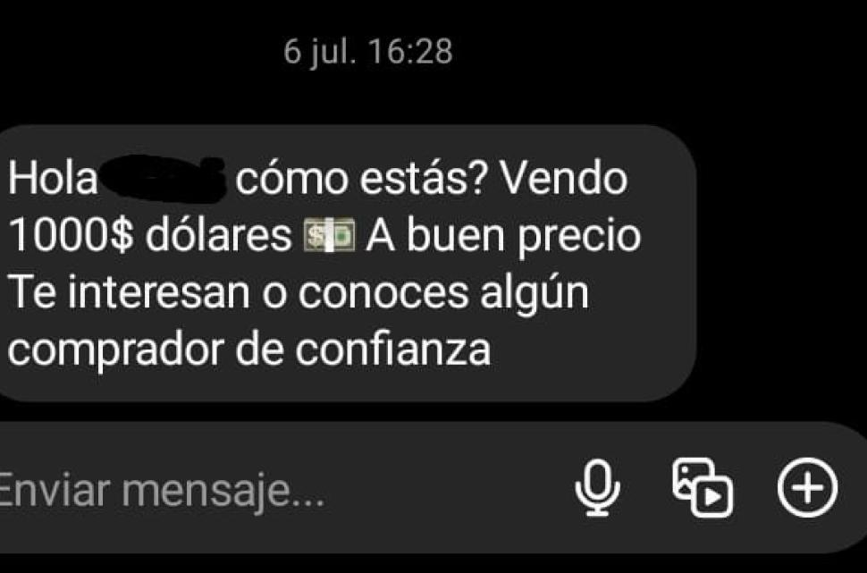 Las Estafas Sin Fin Venta Falsa De Dólares A Buen Precio Y Robo De Cuentas De Whatsapp 6242