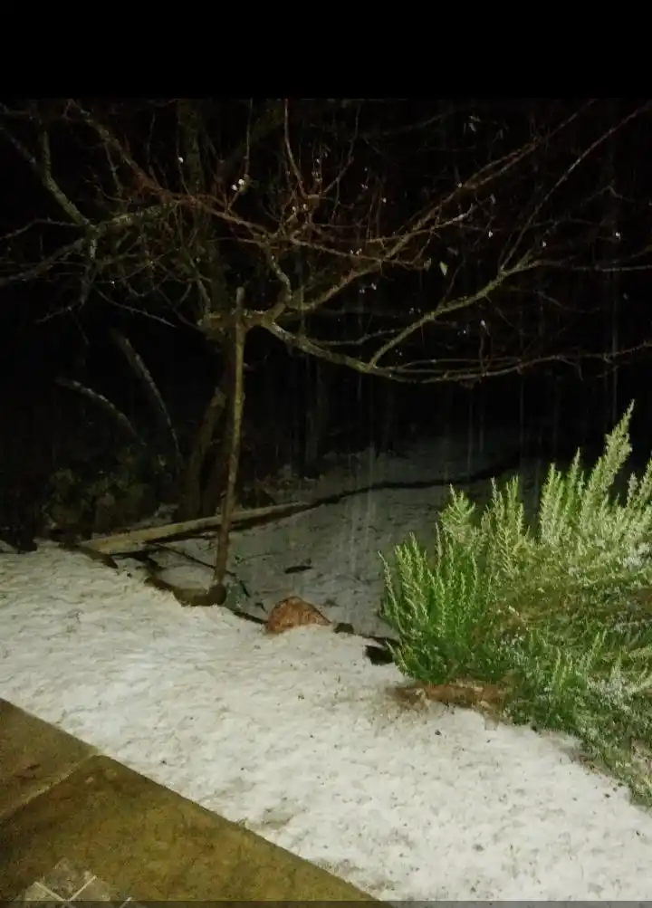 Llegó la nieve a algunas zonas de Tafí del Valle
