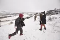 Llegó la nevada tan esperada y todos disfrutan de Tafí del Valle