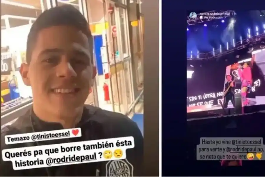 El chat de De Paul con el jugador paraguayo.